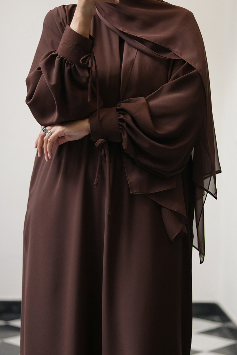 Brownie Bow Everyday Abaya 9 Brownie Bow Everyday Abaya - Image 9