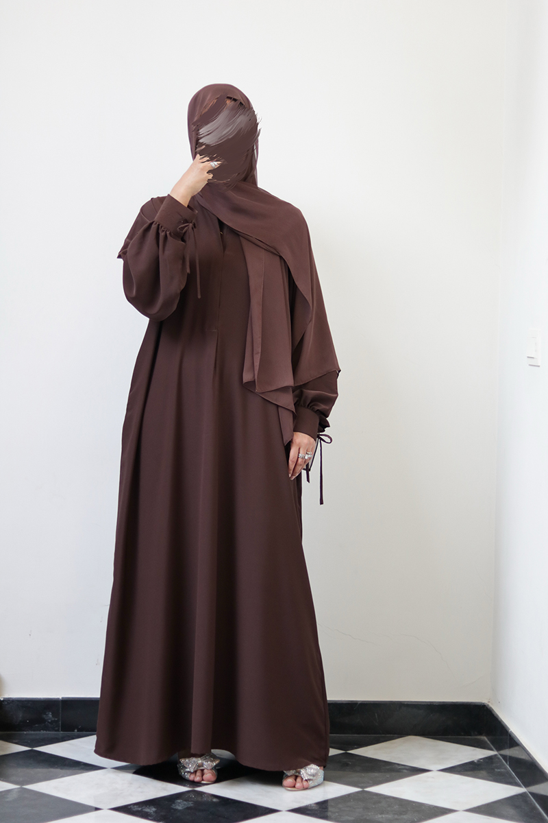 Brownie Bow Everyday Abaya 7 Brownie Bow Everyday Abaya - Image 7