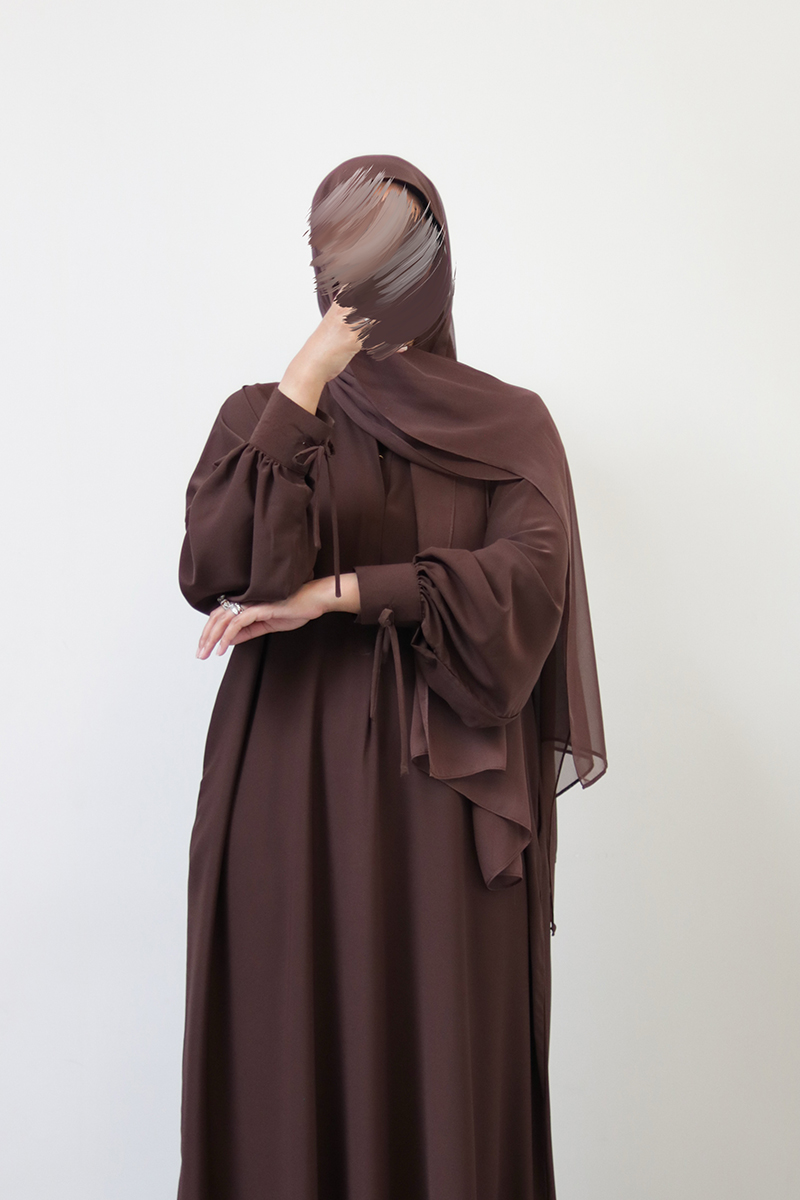 Brownie Bow Everyday Abaya 6 Brownie Bow Everyday Abaya - Image 6